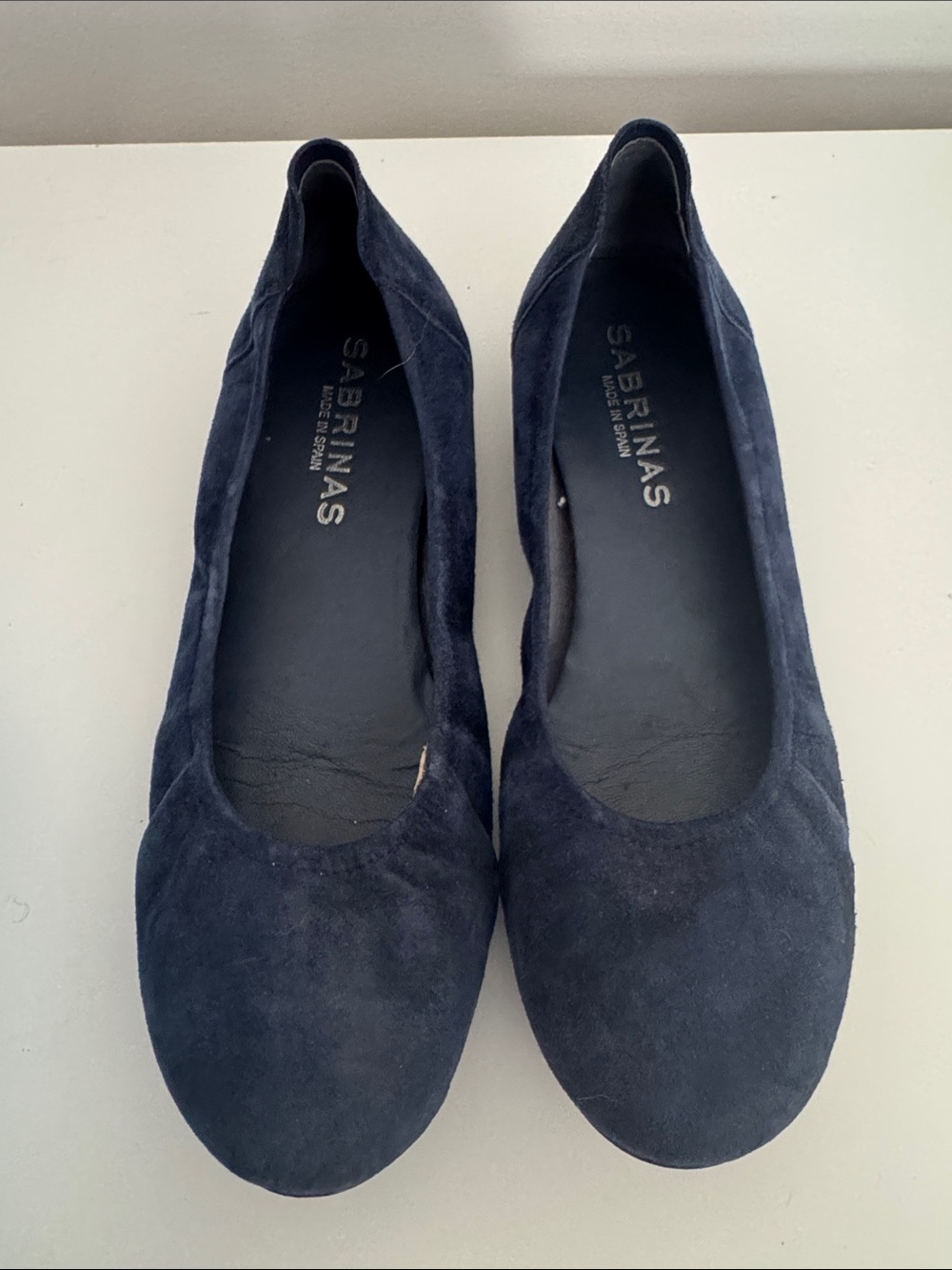 Sabrinas Navy Suede Women's Ballet Flats